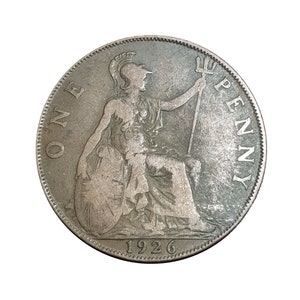 1926 un Penny moneta Gran Bretagna da re Giorgio V, perfetta per compleanni, anniversari o artigianato e gioielli