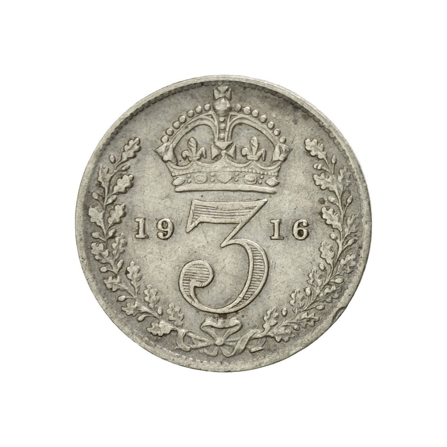 Image of 1916 Silver Three Pence From The United Kingdom, Perfect For Birthdays , Anniversary & Within Jewellery