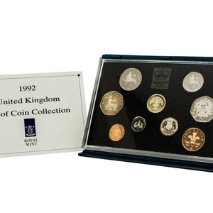 1992 Royal Mint Proof Coin Year Set Complete with Certificate