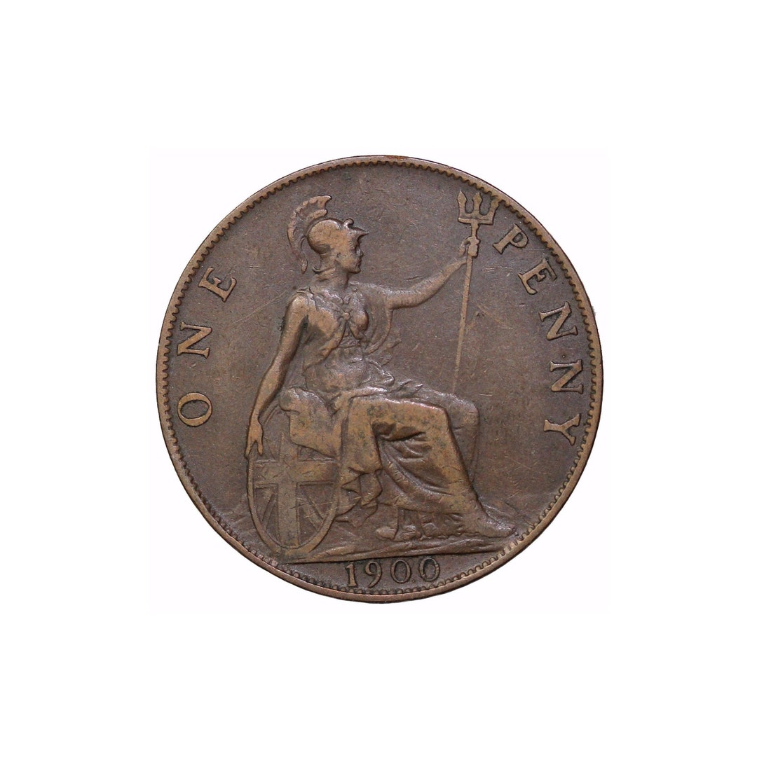 1900 One Penny Coin Great Britain From Queen Victoria Perfect For 1900-one-penny-coin-great-britain-from-queen-victoria-perfect-for