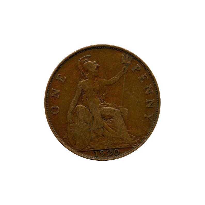 1920-one-penny-coin-great-britain-from-king-george-v-perfect-etsy-uk