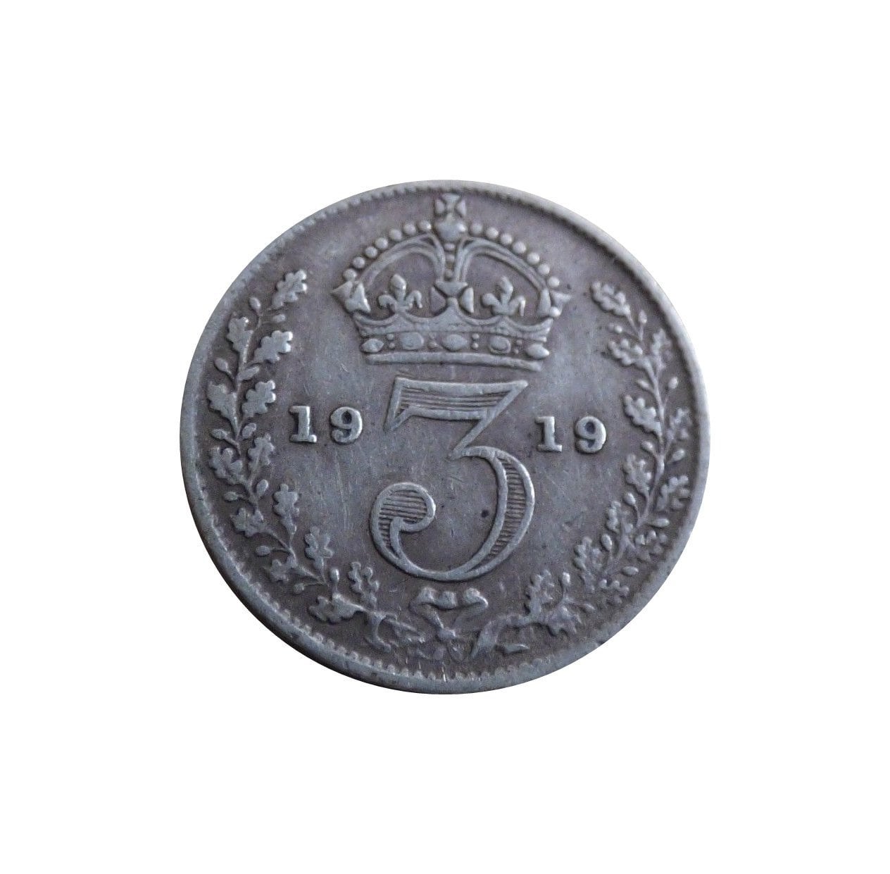 Image of 1919 Silver Three Pence From The United Kingdom, Perfect For Birthdays , Anniversary & Within Jewellery