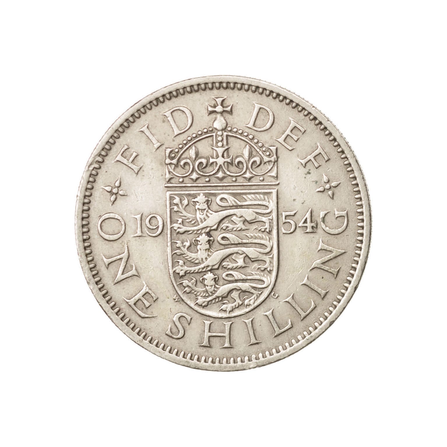 Image of 1954 English Shilling Coin Great Britain From Queen Elizabeth 2nd, Perfect For Birthdays , Anniversary Or Craft & Jewellery