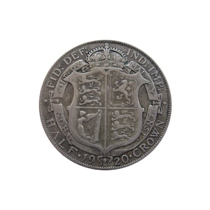 1920 Halfcrown Coin Great Britain From King George V, Perfect for Birthdays , Anniversary or Craft and Jewellery