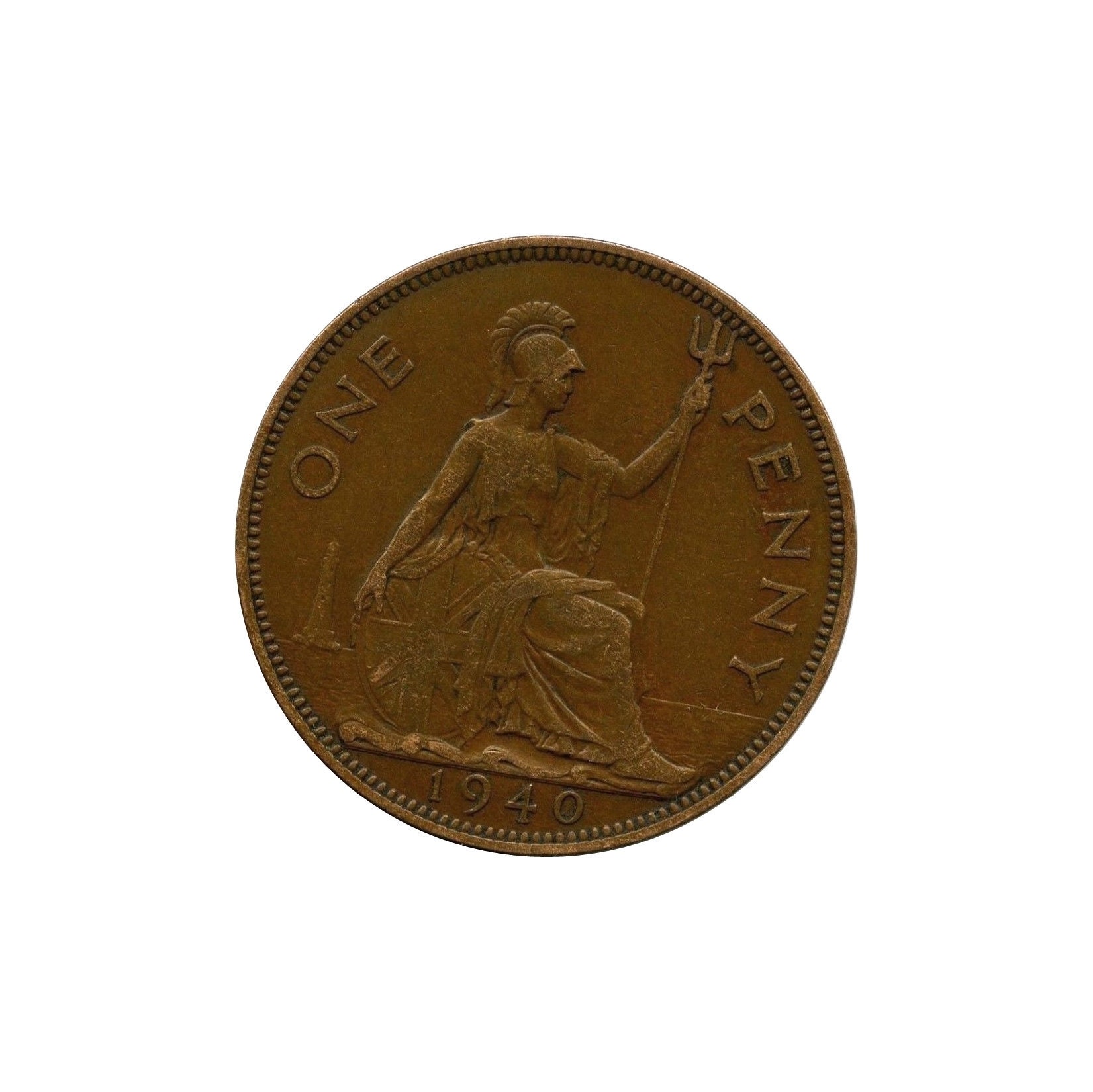 Image of 1940 One Penny Coin Great Britain From King George Vi , Perfect For Birthdays , Anniversary Or Craft & Jewellery