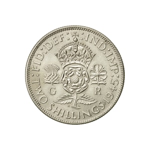 1945 Florin / Two Shilling Coin Great Britain From King George VI, Perfect for Birthdays , Anniversary or Craft and Jewellery