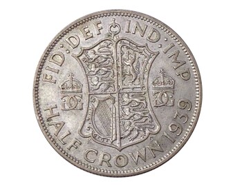 1916 イギリス ハーフクラウン - AU58 (未使用品)、美しいミント光沢