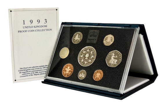 1993年ロイヤルミントプルーフコイン年セット（証明書付き） - Etsy 日本