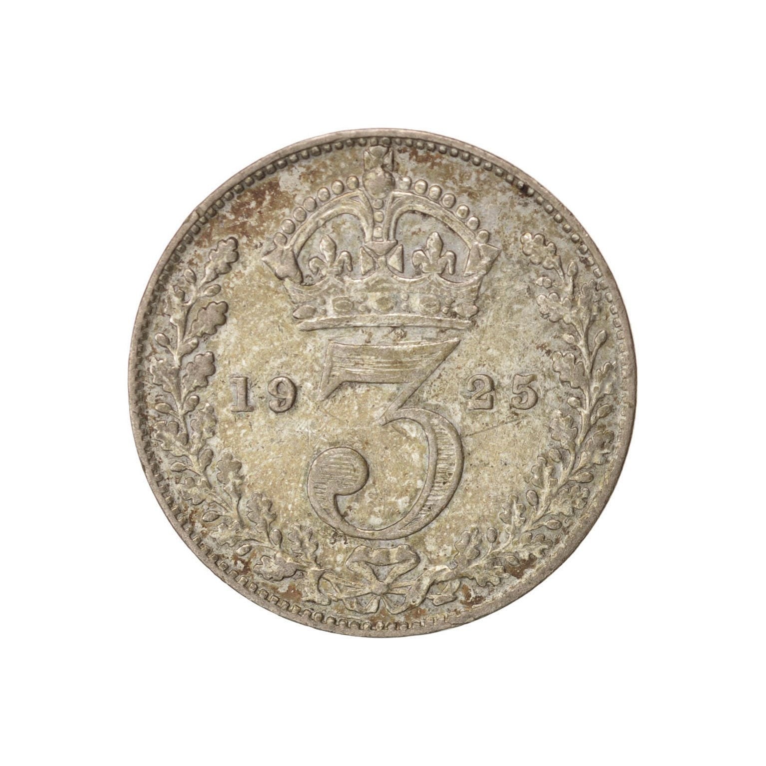 Image of 1925 Silver Three Pence From The United Kingdom, Perfect For Birthdays , Anniversary & Within Jewellery