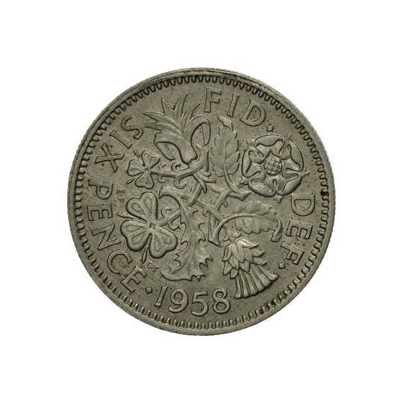 1958 Sixpence Coin Great Britain From Queen Elizabeth II, Perfect - Main Image