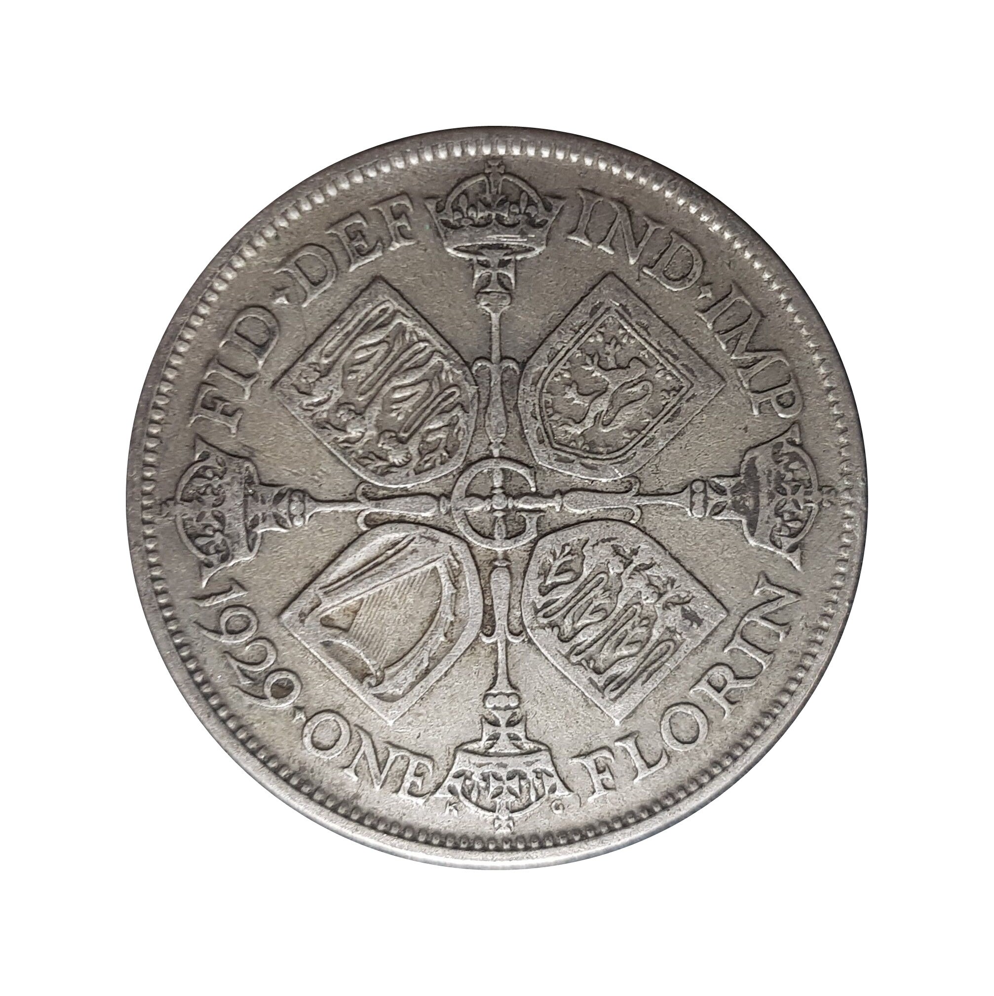 Image of 1929 Florin/Two Shilling Coin Great Britain From King George V, Perfect For Birthdays , Anniversary Or Craft & Jewellery