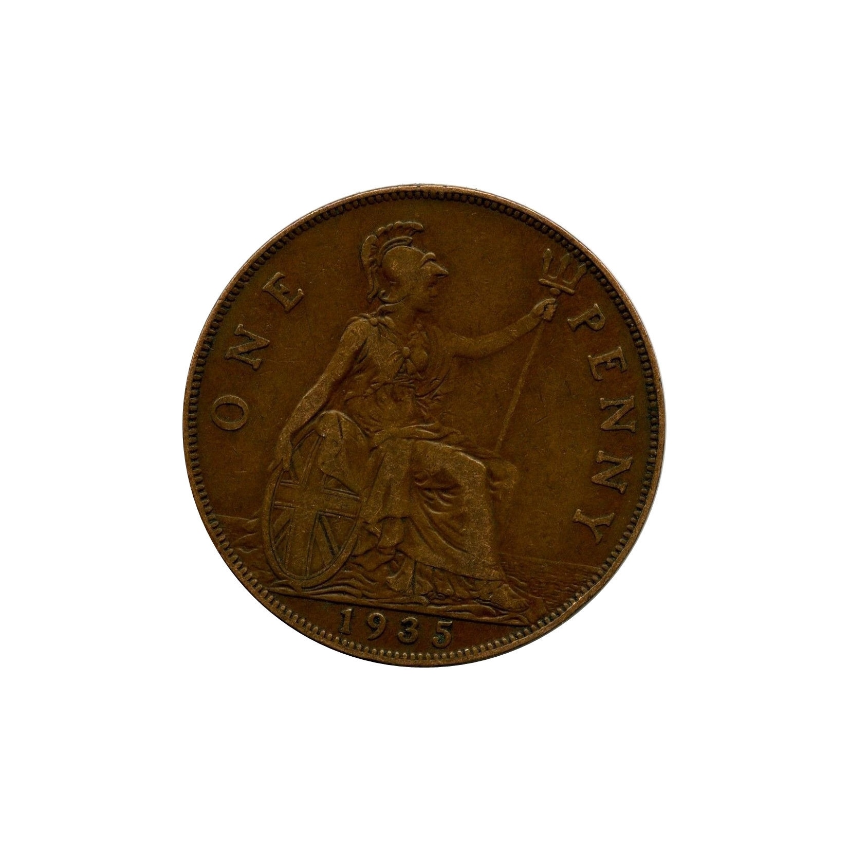 Image of 1935 One Penny Coin Great Britain From King George V , Perfect For Birthdays , Anniversary Or Craft & Jewellery