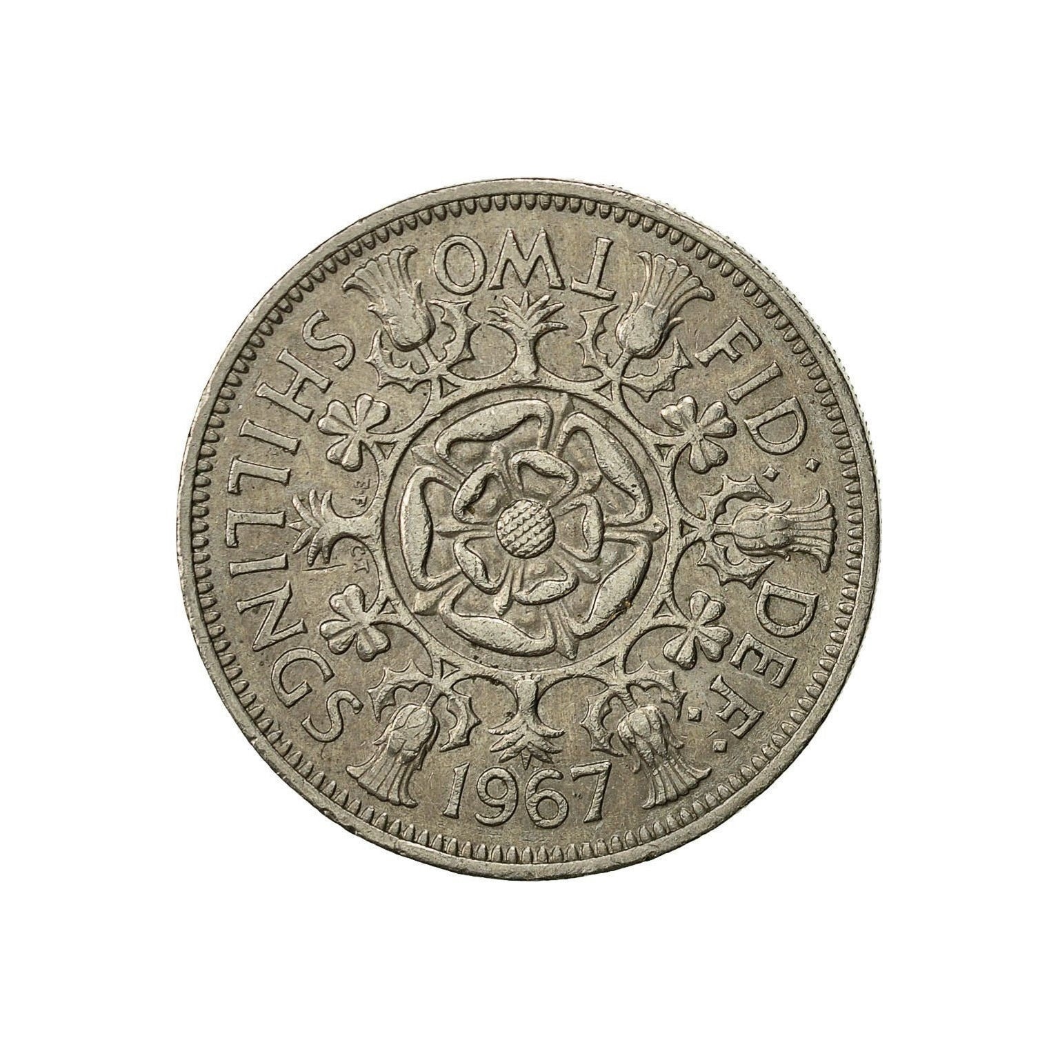 1967年 フローリン/2シリングコイン イギリス エリザベス2世女王より