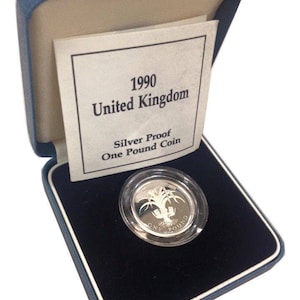 1990 Silver Proof One Pound Coin