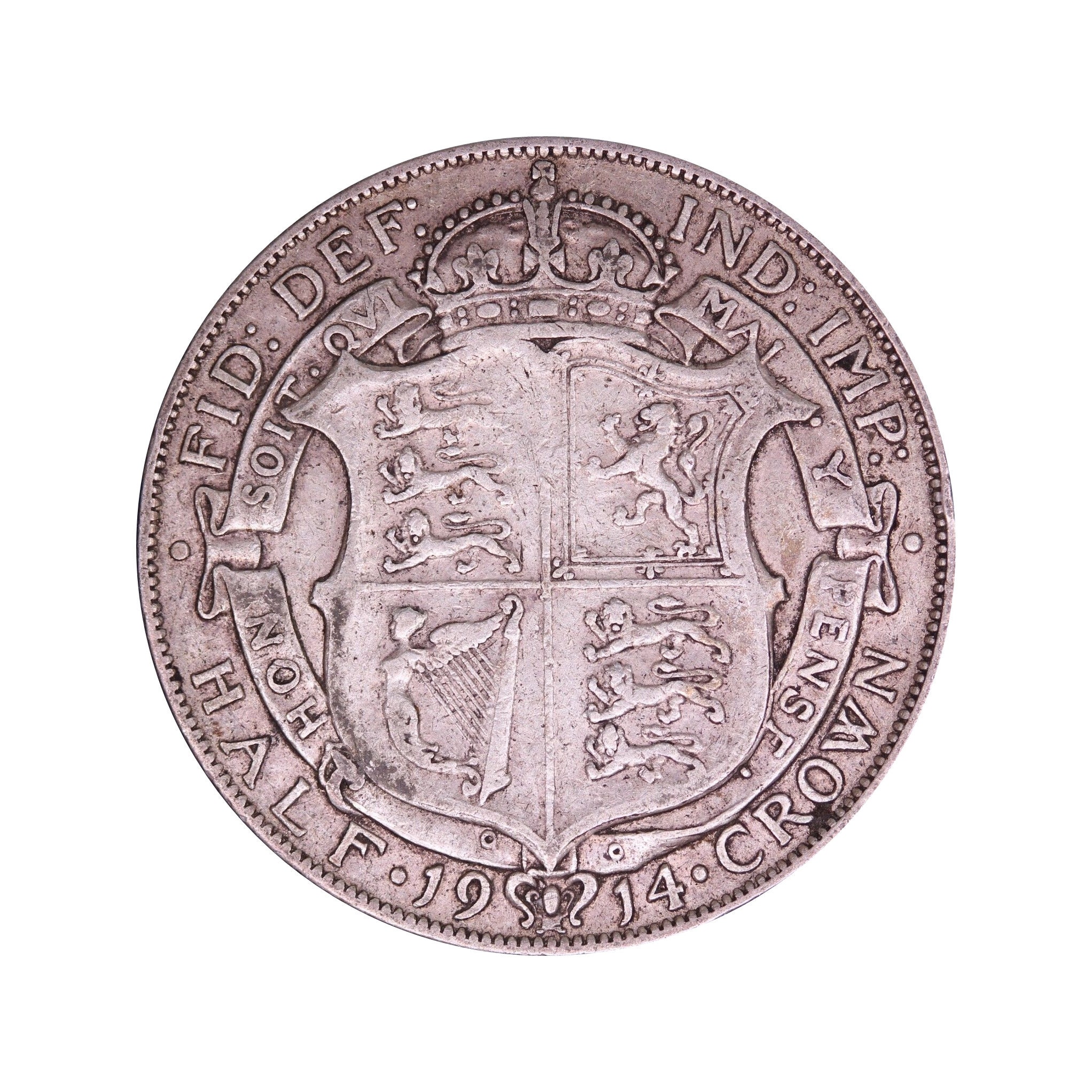 Image of 1914 Halfcrown Coin Great Britain From King George V, Perfect For Birthdays , Anniversary Or Craft & Jewellery