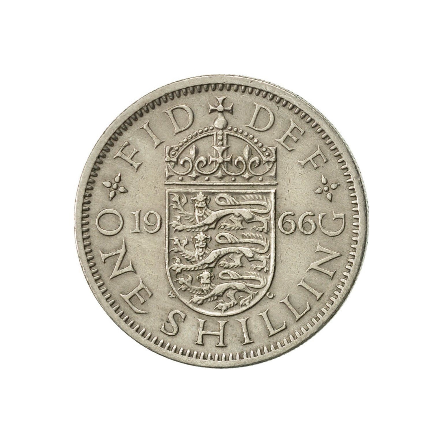 Image of 1966 English Shilling Coin Great Britain From Queen Elizabeth 2nd, Perfect For Birthdays , Anniversary Or Craft & Jewellery