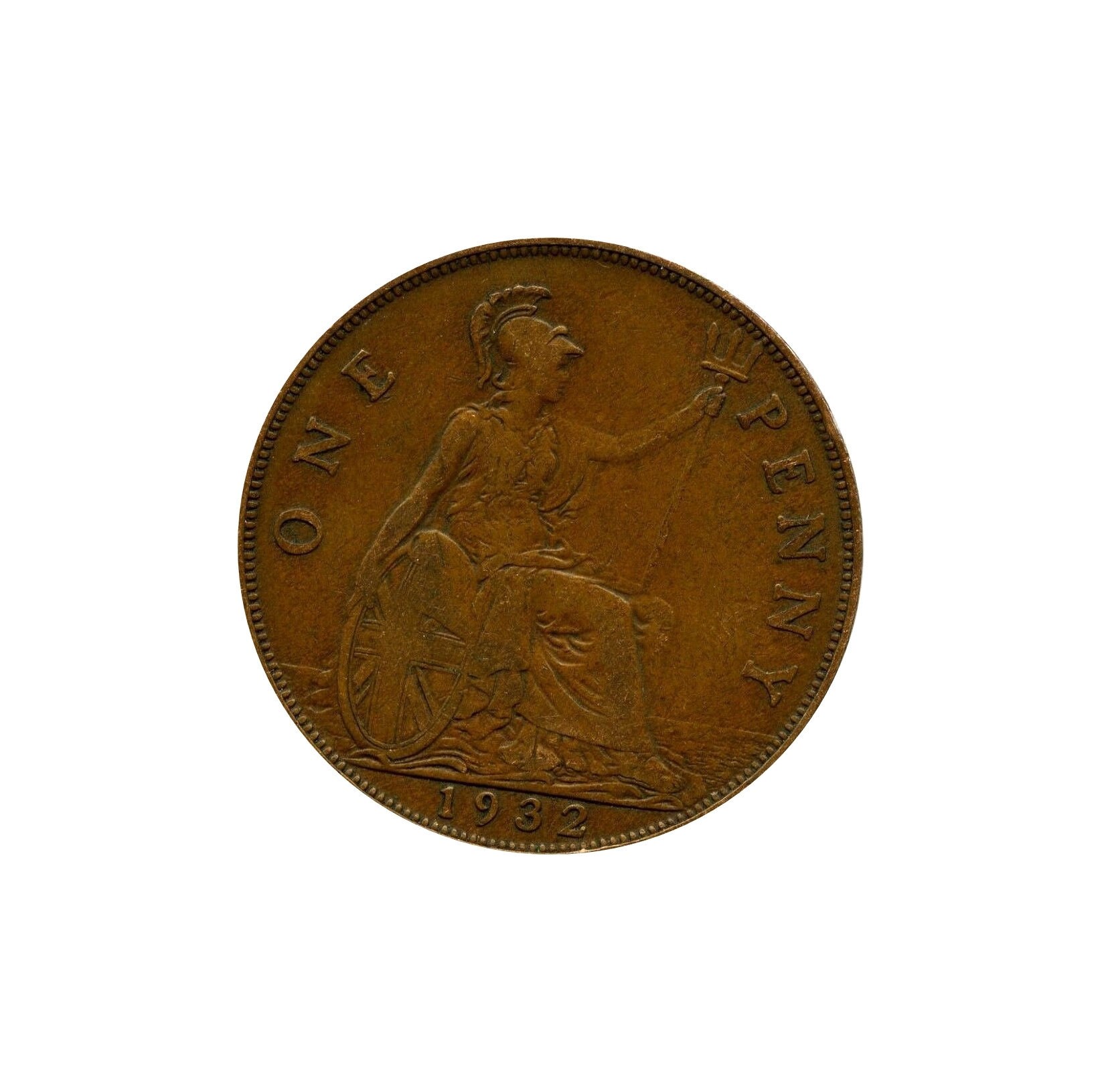 Image of 1932 One Penny Coin Great Britain From King George V , Perfect For Birthdays , Anniversary Or Craft & Jewellery