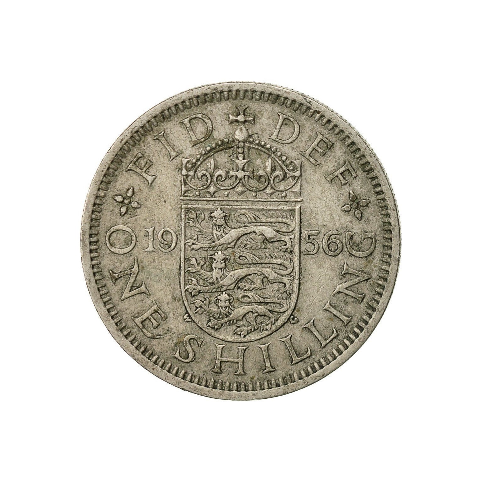 Image of 1956 English Shilling Coin Great Britain From Queen Elizabeth 2nd, Perfect For Birthdays , Anniversary Or Craft & Jewellery
