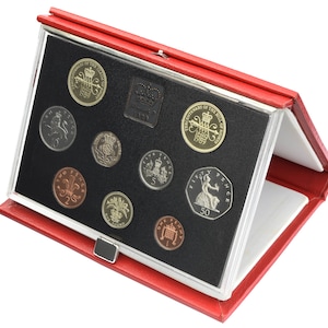 1989 Royal Mint Proof Set Red Leather Deluxe