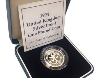 1999年英国ヴィンテージ シルバープルーフ1ポンドコイン - ロイヤル