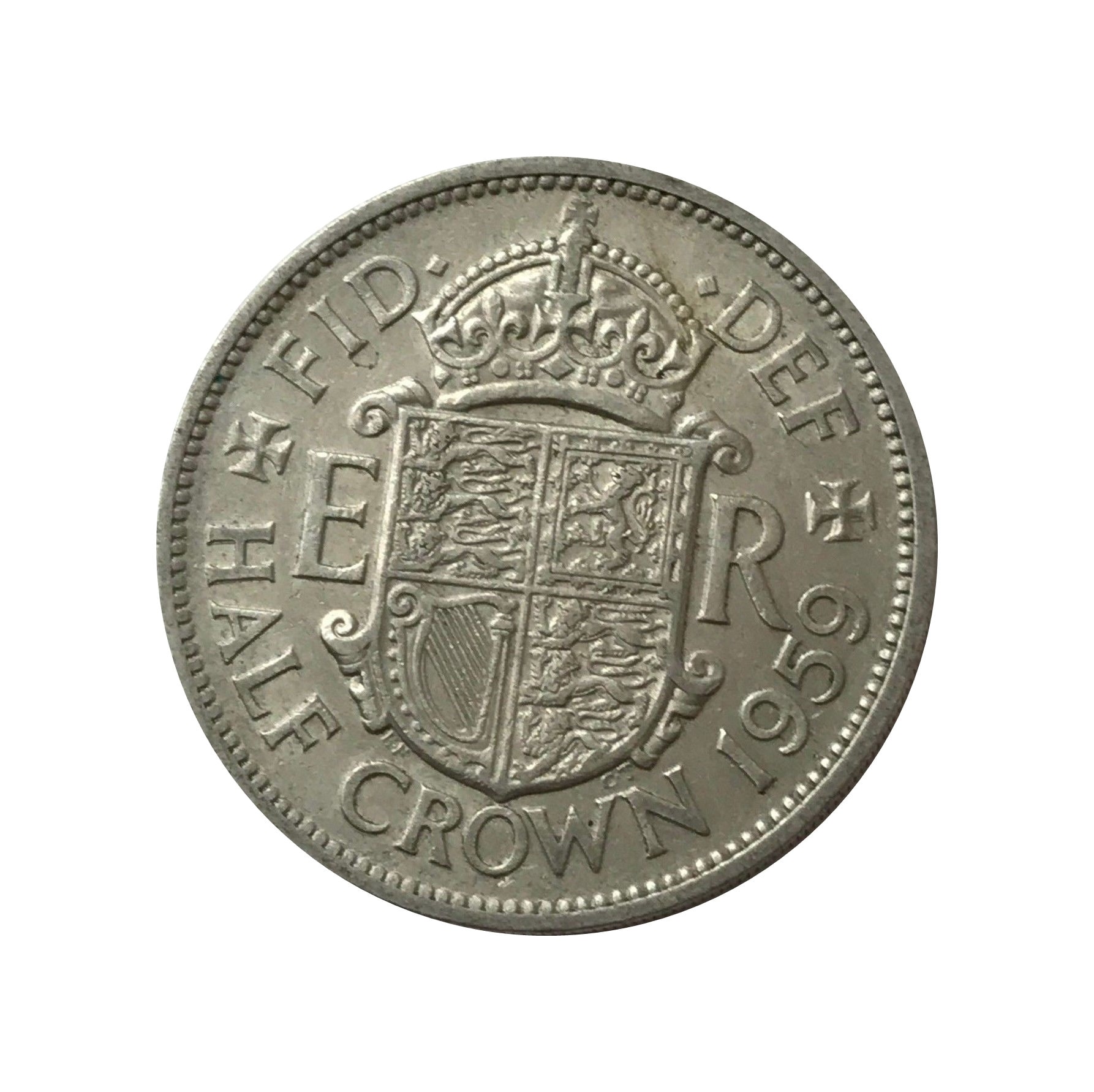 Image of 1959 Halfcrown Coin Great Britain From Queen Elizabeth 2nd, Perfect For Birthdays , Anniversary Or Craft & Jewellery