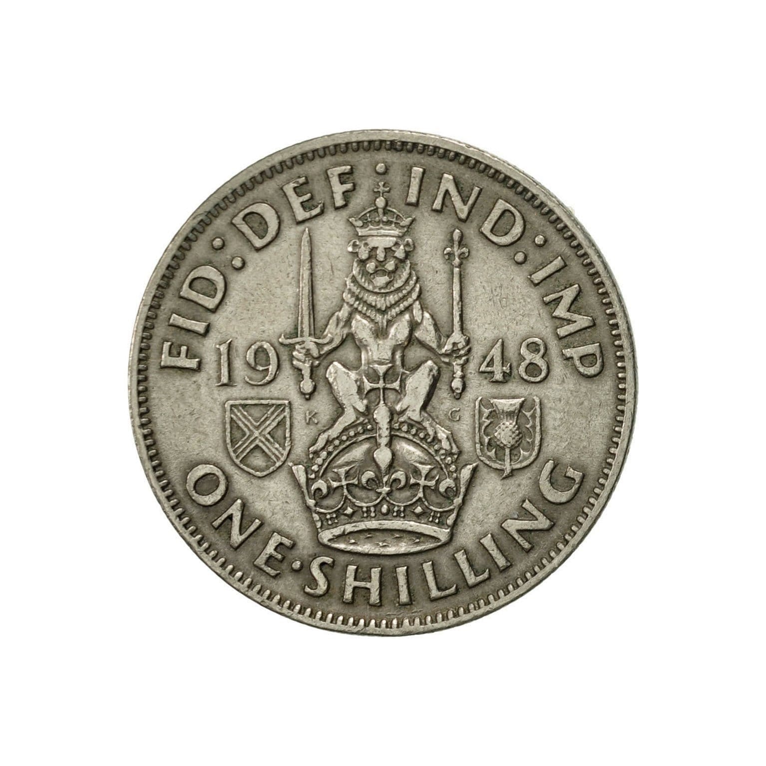Image of 1948 Scottish Shilling Coin Great Britain From King George Vi, Perfect For Birthdays , Anniversary Or Craft & Jewellery