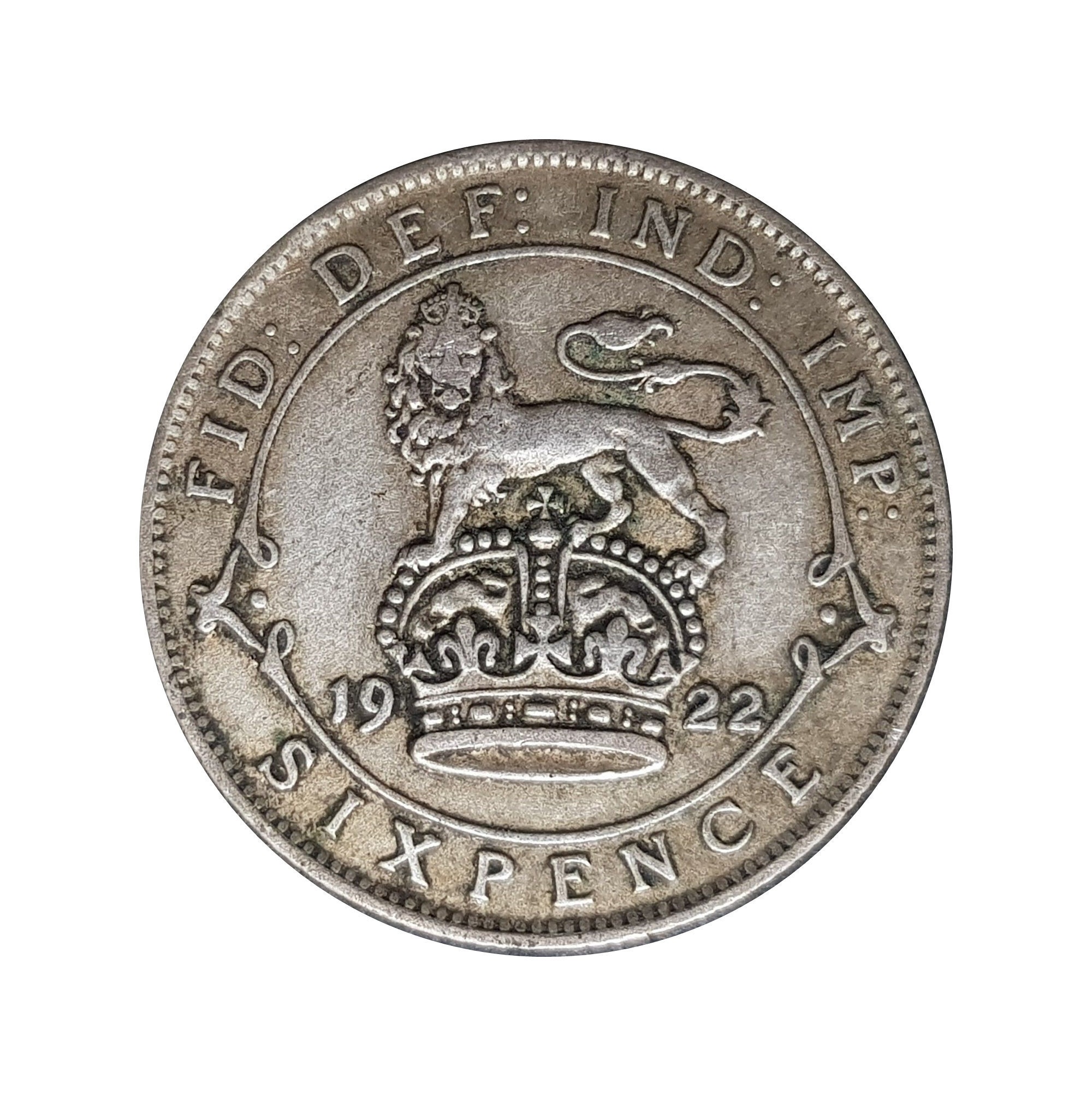 Image of 1922 Sixpence Coin Great Britain From King George V, Perfect For Birthdays , Anniversary Or Craft & Jewellery