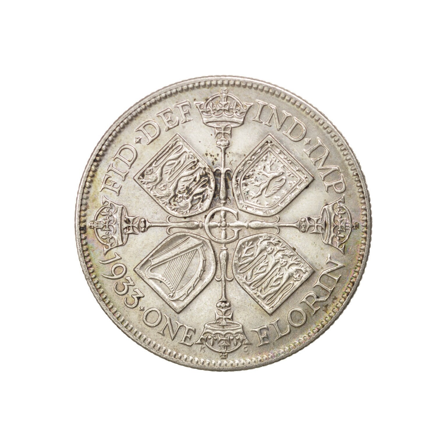 Image of 1933 Florin/Two Shilling Coin Great Britain From King George V, Perfect For Birthdays , Anniversary Or Craft & Jewellery