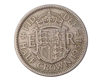 1954 Halfcrown Coin Great Britain From Queen Elizabeth 2nd, Perfect for Birthdays , Anniversary or Craft and Jewellery