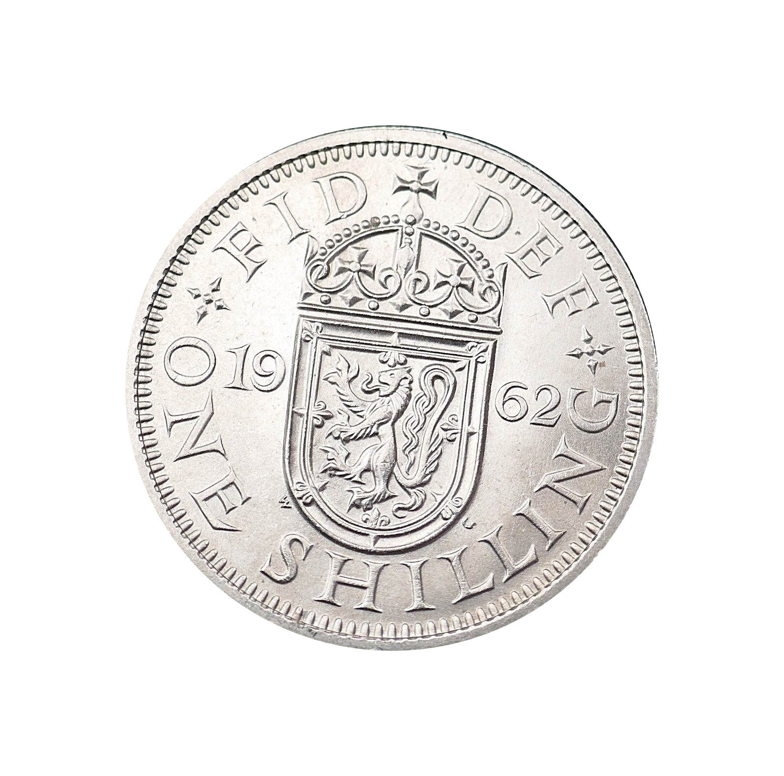 Image of 1962 Scottish Shilling Coin Great Britain From Queen Elizabeth 2nd, Perfect For Birthdays , Anniversary Or Craft & Jewellery