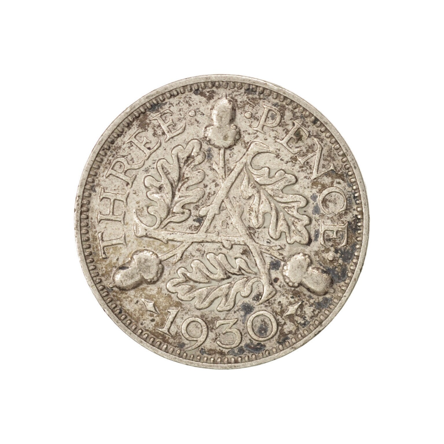 Image of 1930 Silver Three Pence From The United Kingdom, Perfect For Birthdays , Anniversary & Within Jewellery