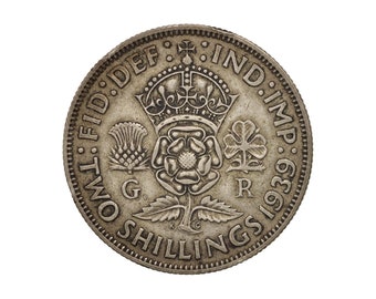 ジョージ6世の銀フローリン/2シリング硬貨（1937-1951年選択） - Etsy 日本