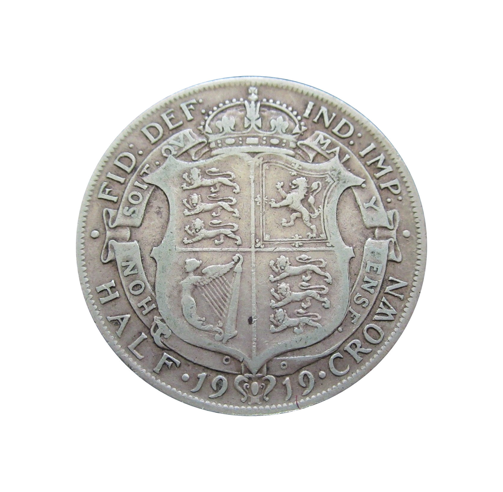 Image of 1919 Halfcrown Coin Great Britain From King George V, Perfect For Birthdays , Anniversary Or Craft & Jewellery