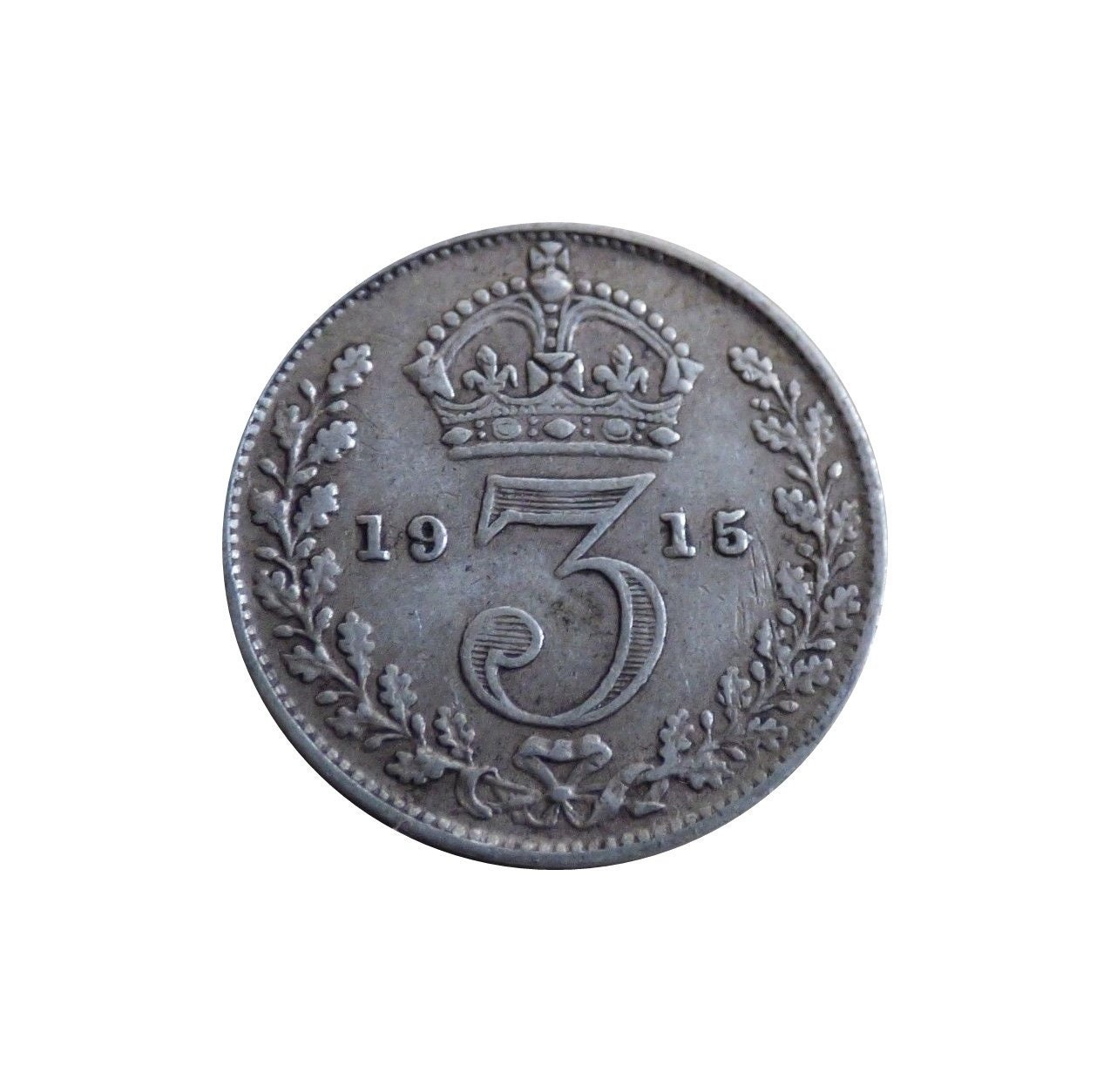 Image of 1915 Silver Three Pence From The United Kingdom, Perfect For Birthdays , Anniversary & Within Jewellery