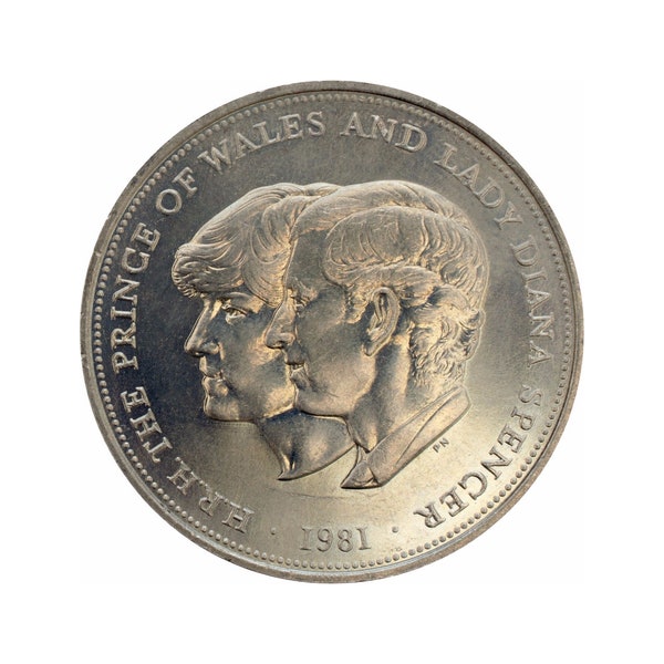 1981 Wedding Charles Princess Diana Crown Coin united Kingdom