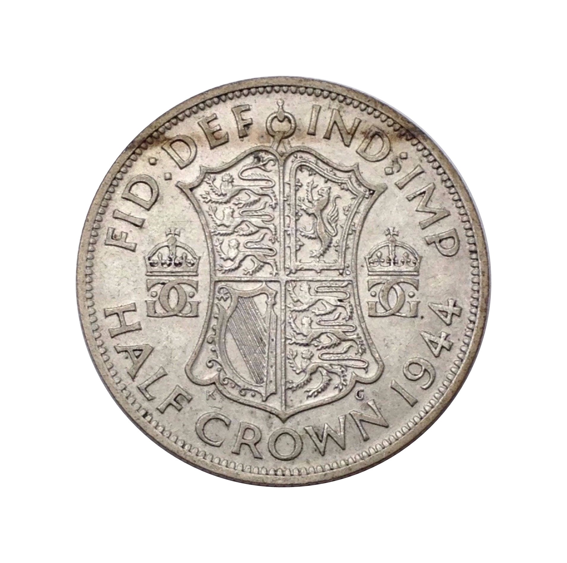 イギリス 1940年 ハーフクラウン コイン ジョージVI世 銀貨 2092. 銀貨