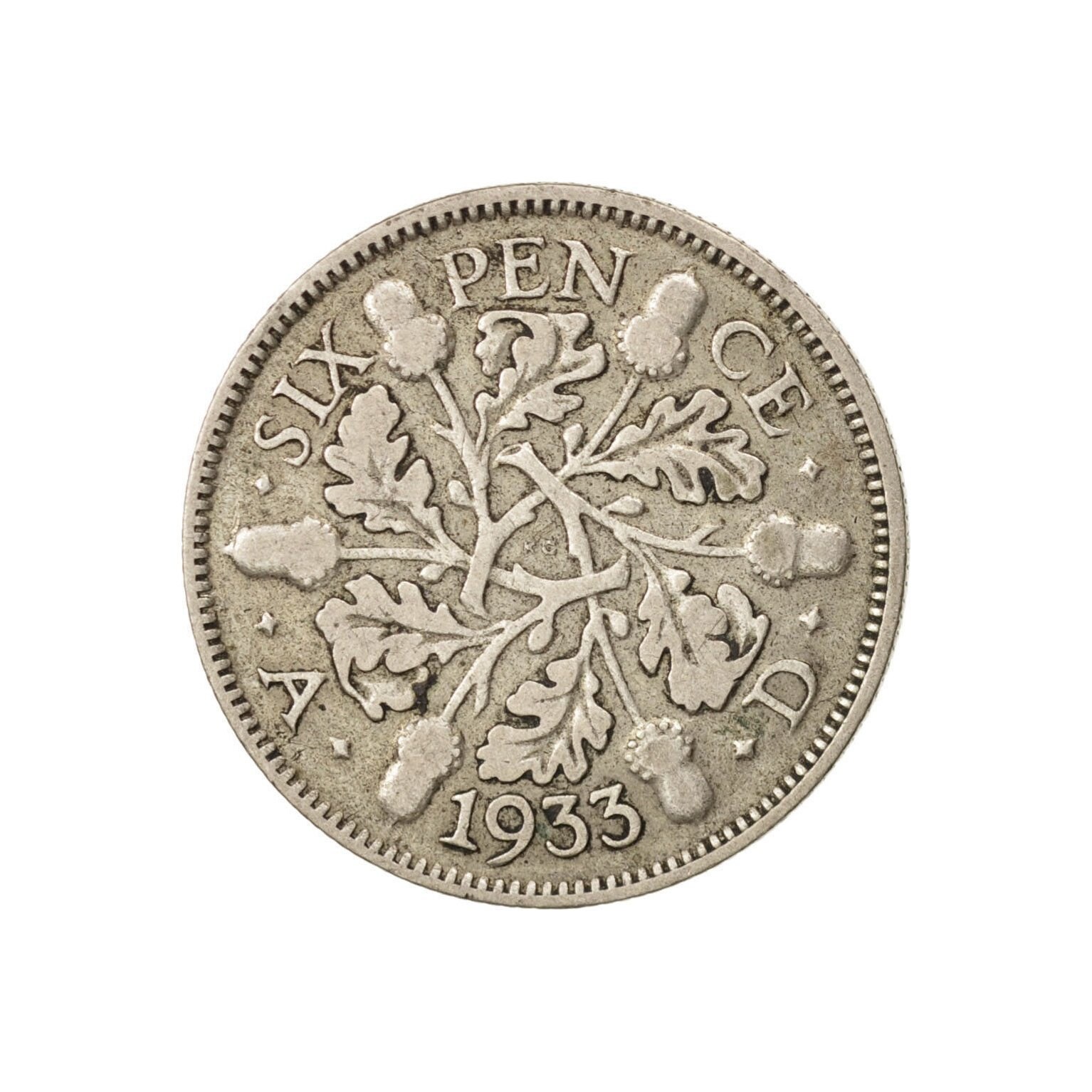 Image of 1933 Silver Three Pence From The United Kingdom, Perfect For Birthdays , Anniversary & Within Jewellery