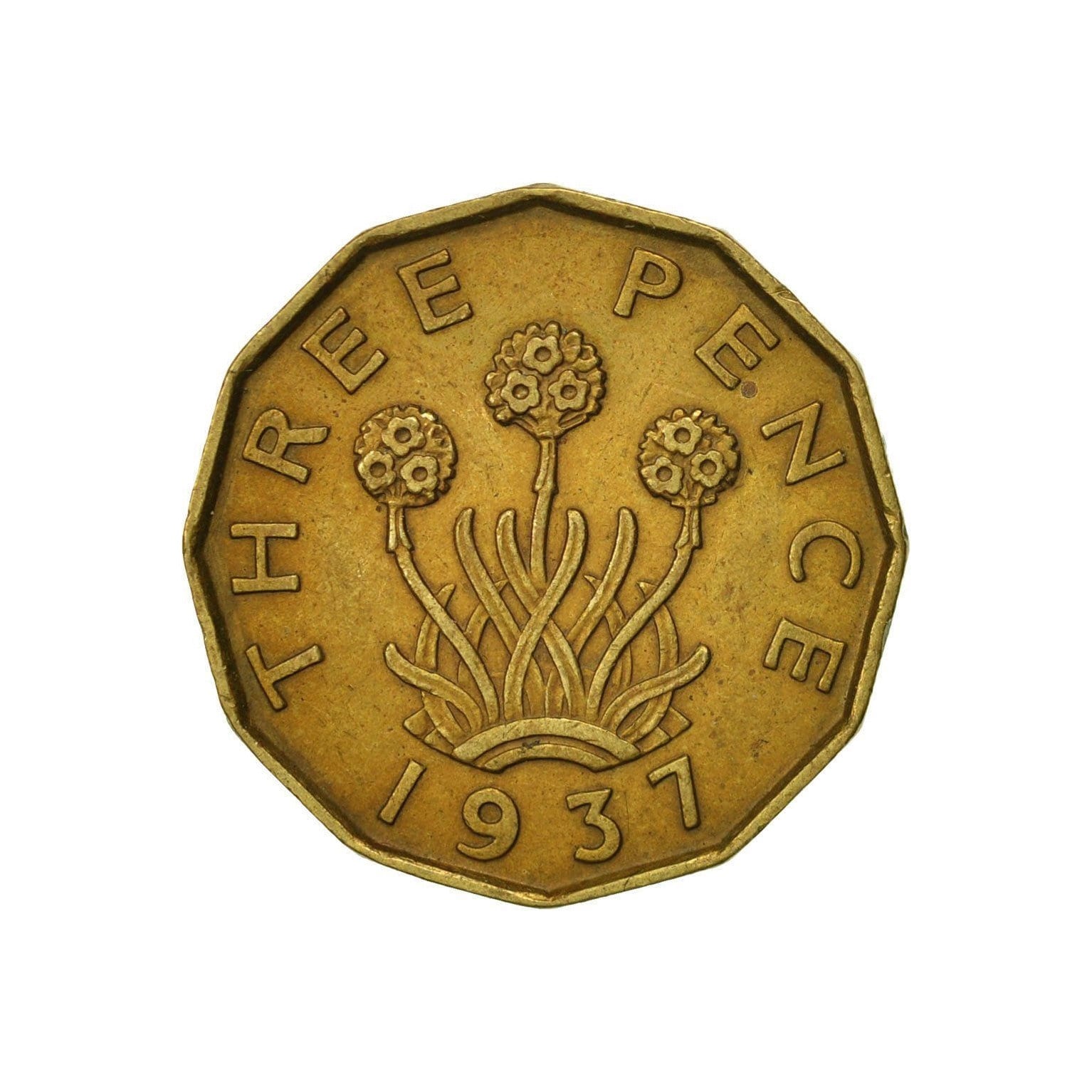 1937~1943年英国3ペニーコイン
イギリス3ペンス 50個
ブラス美物 Three pence 1943 - Etsy 日本