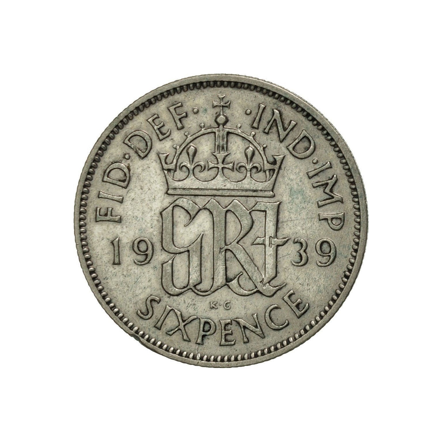 1939 Sixpence Coin Great Britain From King George VI, Perfect for Birthdays , Anniversary or Craft and Jewellery