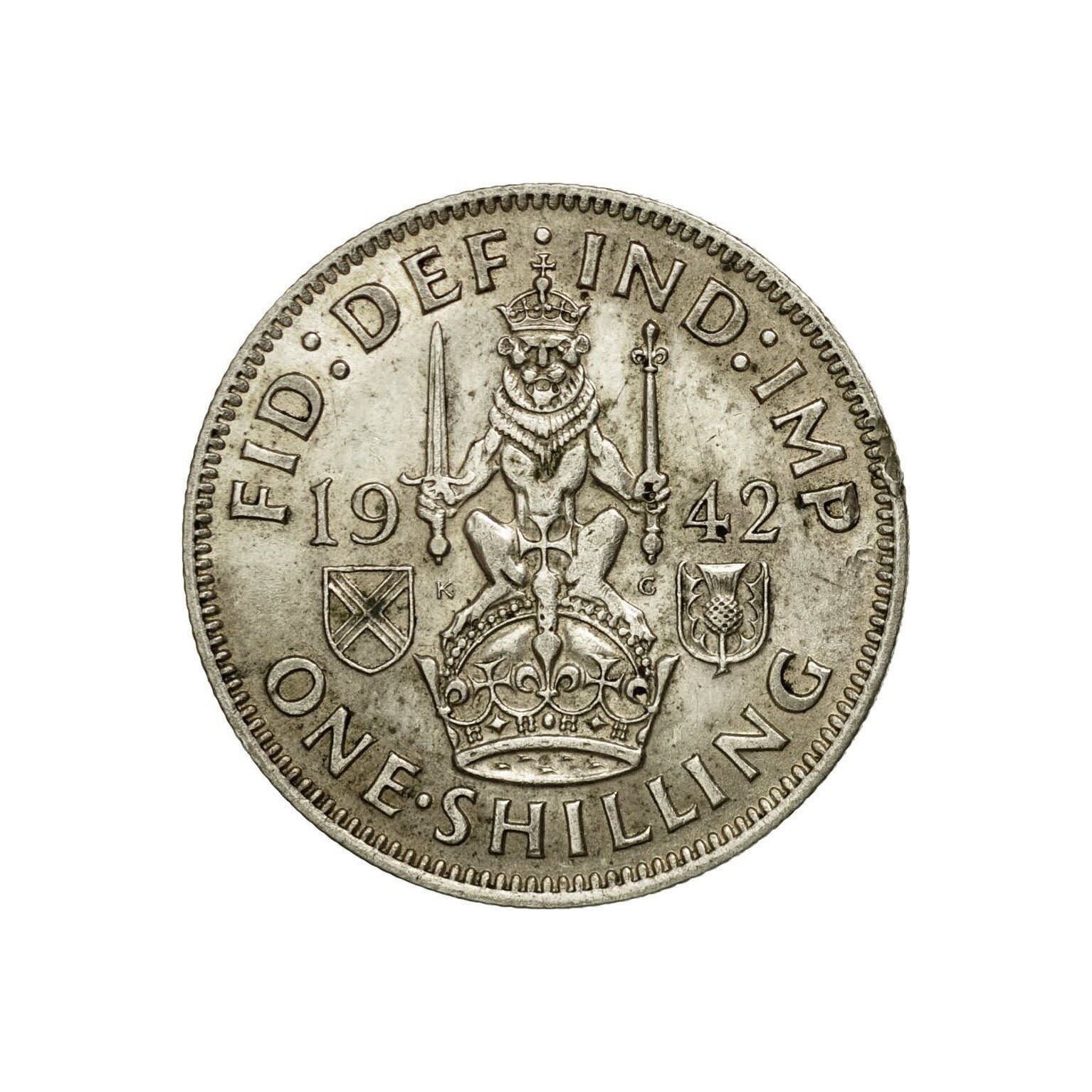 1942年スコットランドシリング硬貨（英国国王ジョージ6世発行）誕生日