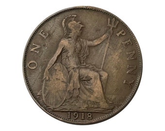 1918年 1ペニーコイン イギリス ジョージ5世より 誕生日、記念日、工芸