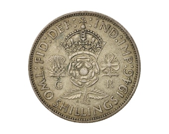 1946 Florin / Two Shilling Coin Great Britain From King George VI, Perfect for Birthdays , Anniversary or Craft and Jewellery