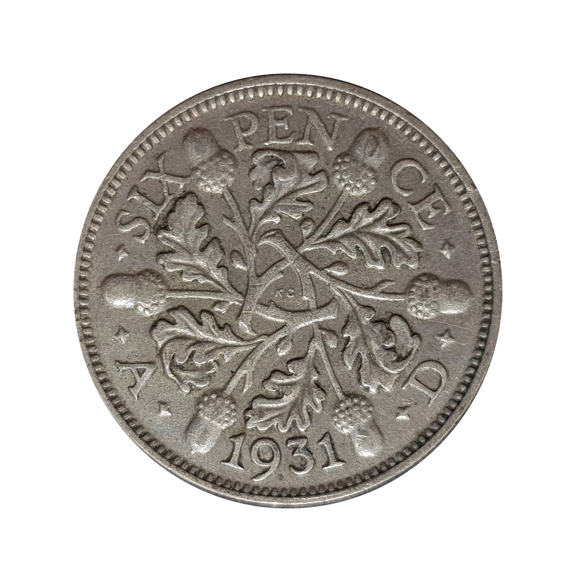 Image of 1931 Sixpence Coin Great Britain From King George V, Perfect For Birthdays , Anniversary Or Craft & Jewellery