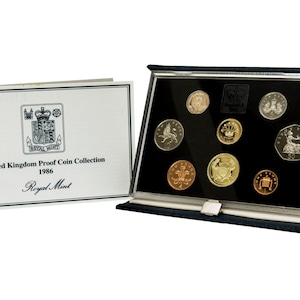 1986 Royal Mint Proof Coin Year Set Complete with Certificate