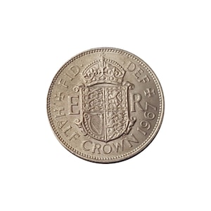 1967 Halfcrown Coin Great Britain From Queen Elizabeth 2nd, Perfect for Birthdays , Anniversary or Craft and Jewellery