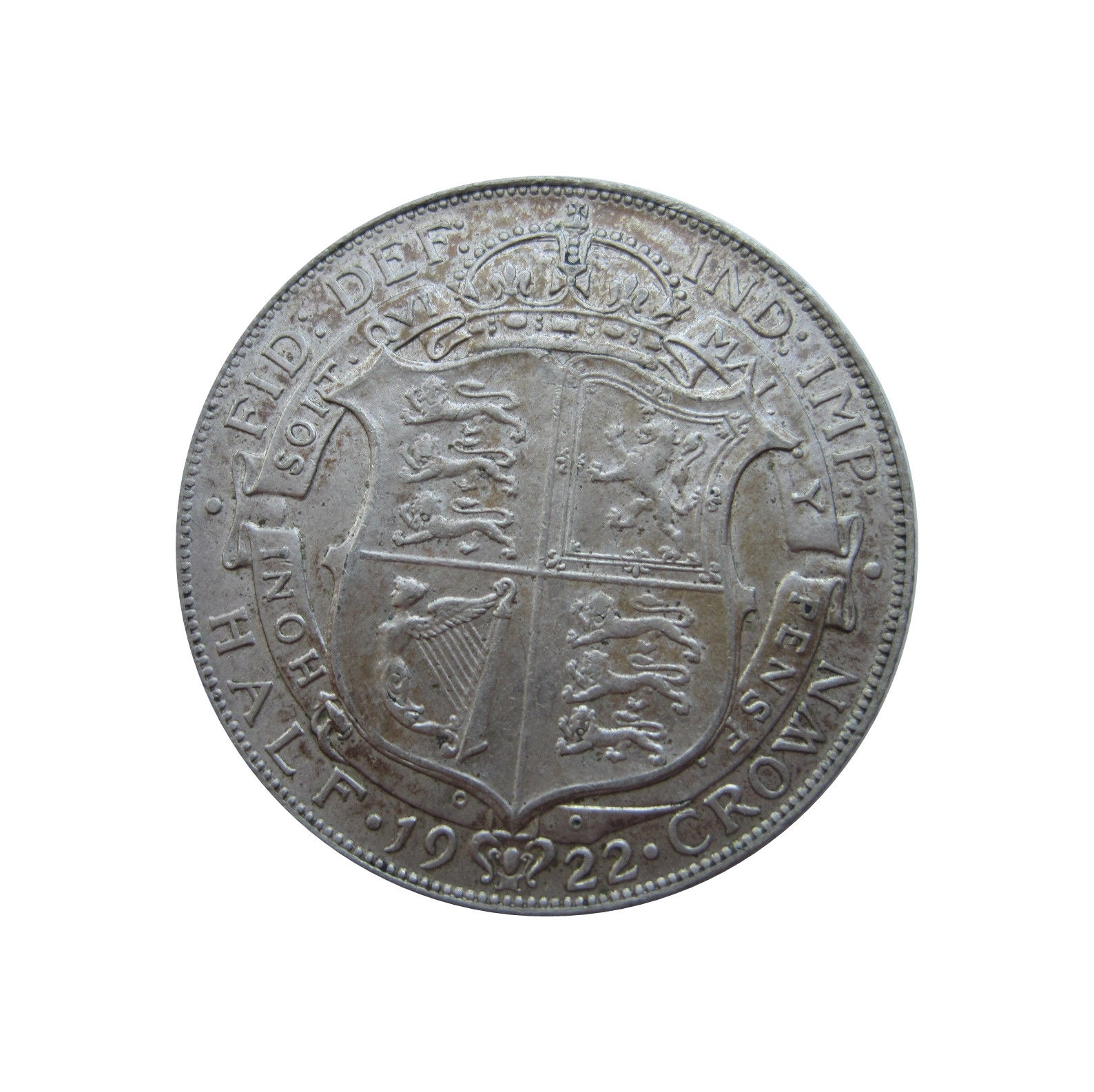Image of 1922 Halfcrown Coin Great Britain From King George V, Perfect For Birthdays , Anniversary Or Craft & Jewellery