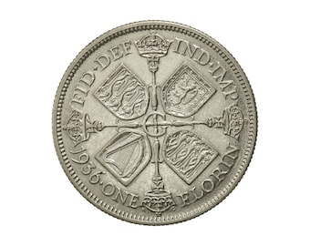 1936 Florin / Two Shilling Coin Great Britain From King George V, Perfect for Birthdays , Anniversary or Craft and Jewellery