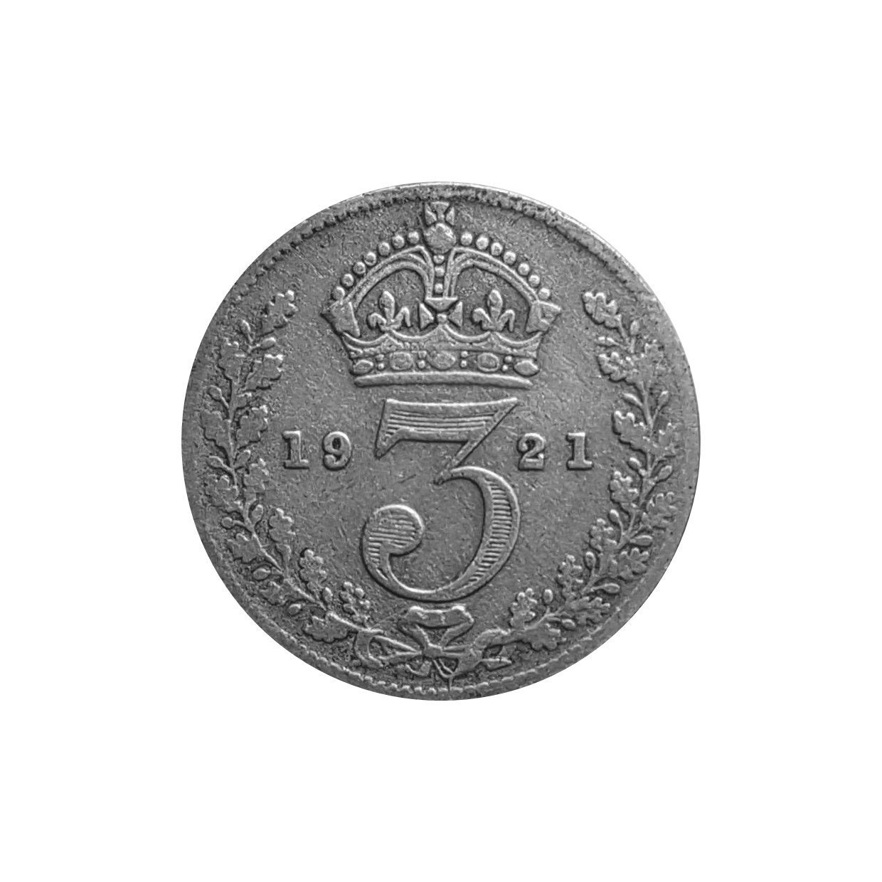 Image of 1921 Silver Three Pence From The United Kingdom, Perfect For Birthdays , Anniversary & Within Jewellery