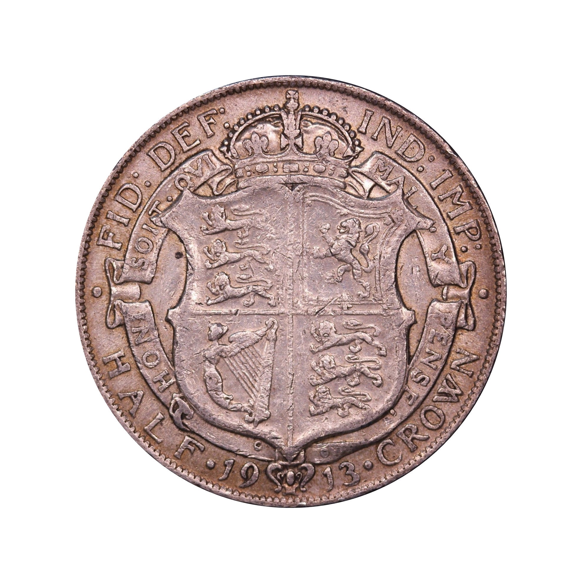 Image of 1913 Halfcrown Coin Great Britain From King George V, Perfect For Birthdays , Anniversary Or Craft & Jewellery