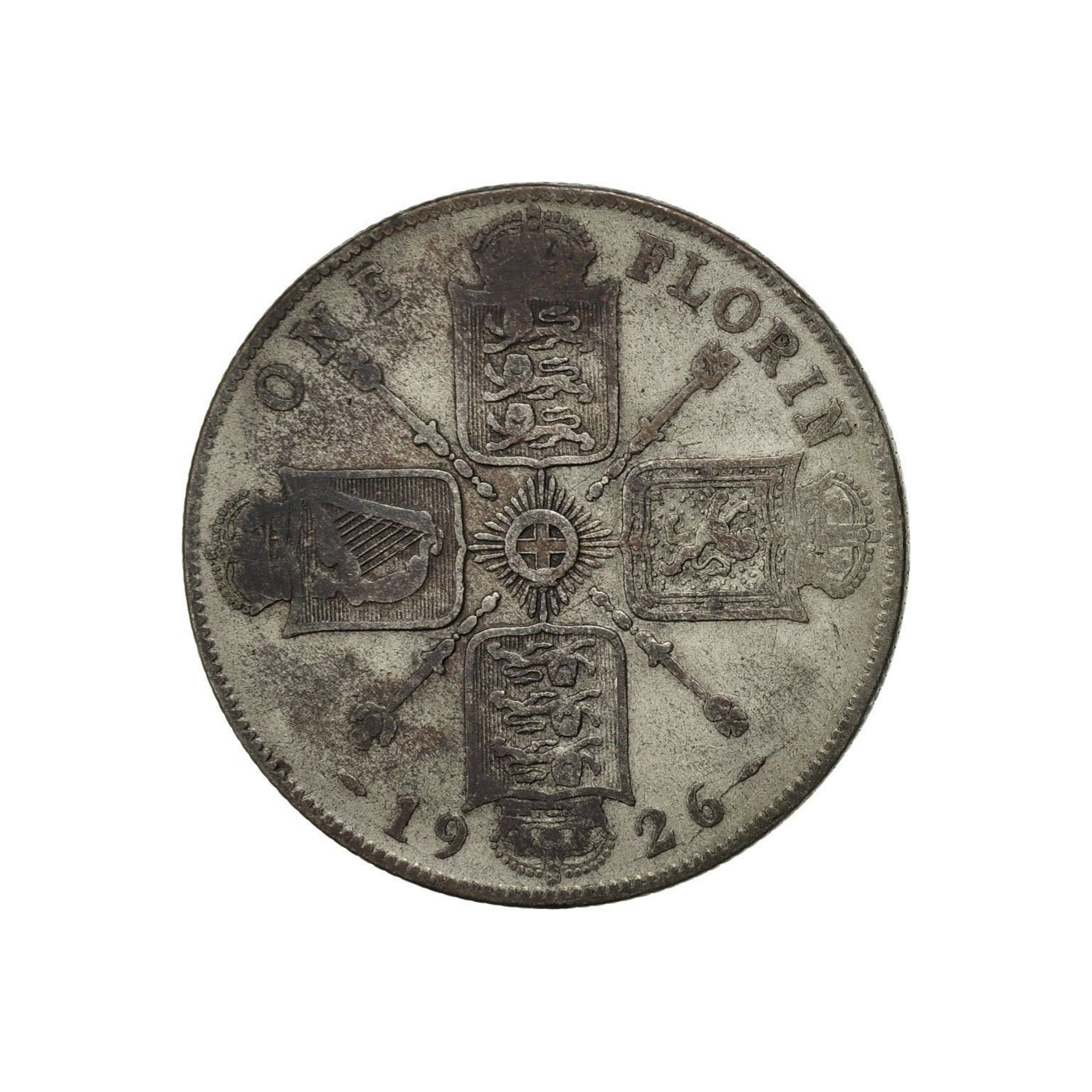 Image of 1926 Florin/Two Shilling Coin Great Britain From King George V, Perfect For Birthdays , Anniversary Or Craft & Jewellery